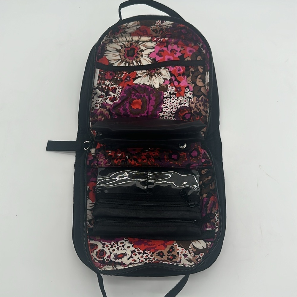 Vera Bradley Travel Jewelry Organizer - Classic Black with Zebra Velvet - Picture 7 of 7